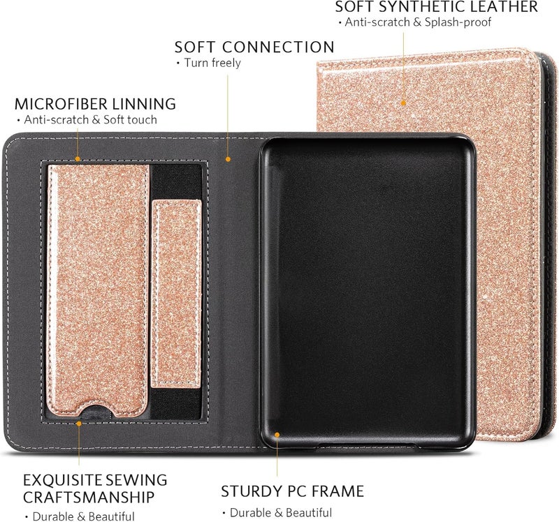 CoBak Case for 6" Tablet Cases (2024 & 2022, 11th Gen) - PU Leather Smart Cover with Auto Sleep/Wake & Hand Strap, Premium Protective Case for Tablet Case - Image 5